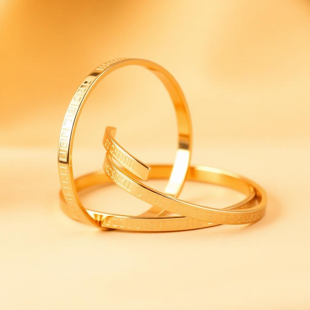 Worn bangles → Sleek engraved pair